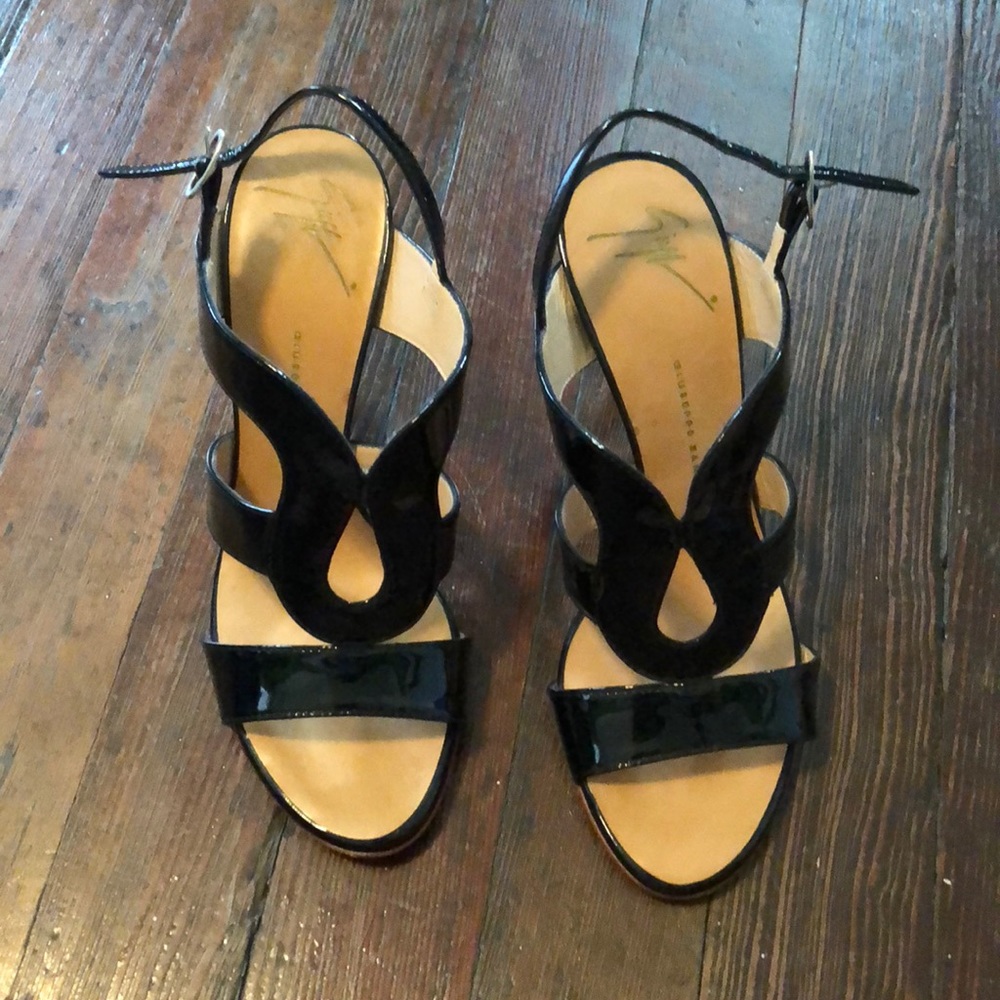 Giuseppe Zanotti Strappy Black Heels